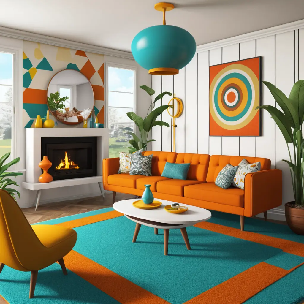 Retro 70s Vibes Living Room