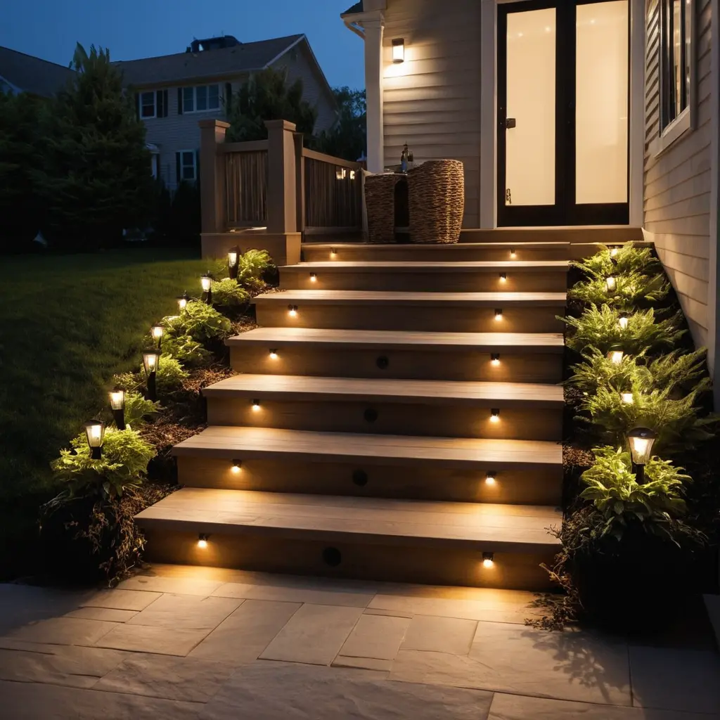 Rope Lights Under Stairs