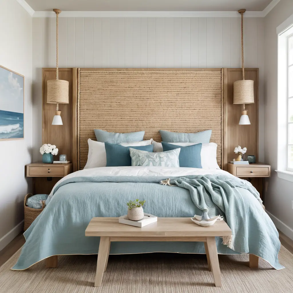 Rope or Twine Headboard Wall