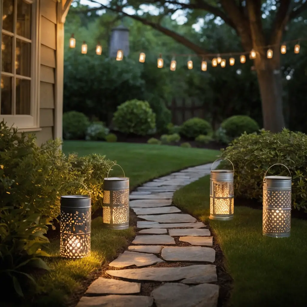 Rustic Tin Can Lanterns