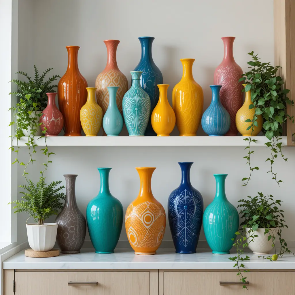 Show Off Colorful Ceramic Vases