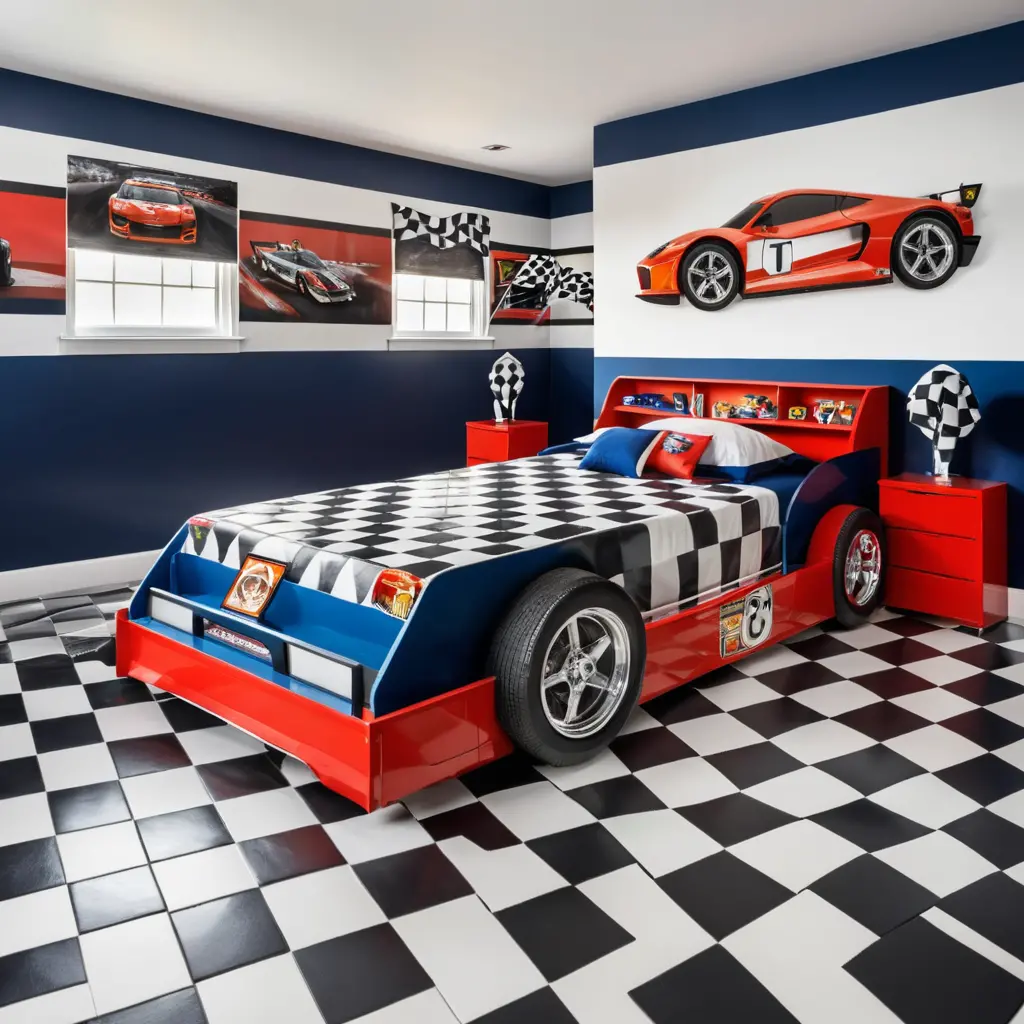 Sports Car-Inspired Room