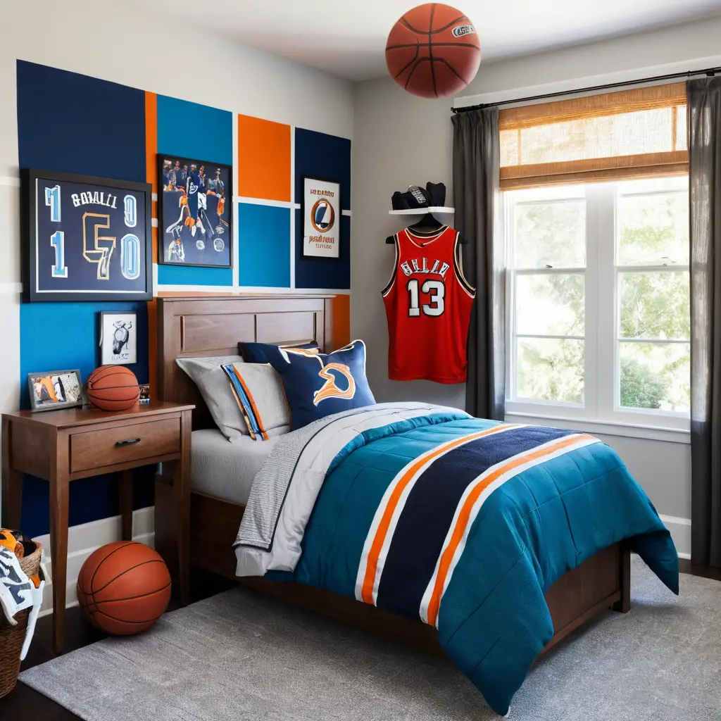 Sports-Themed Bedroom