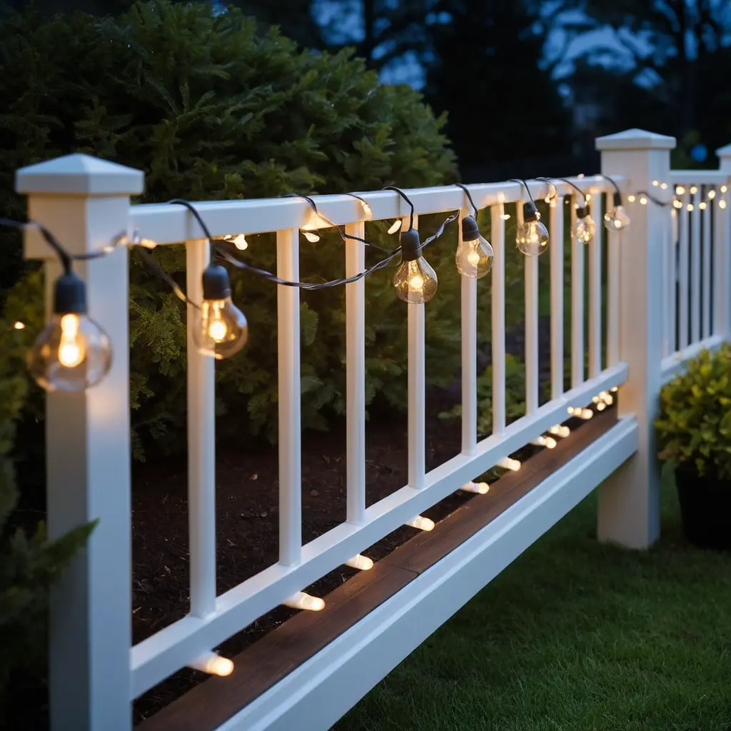 String Lights Along Railings