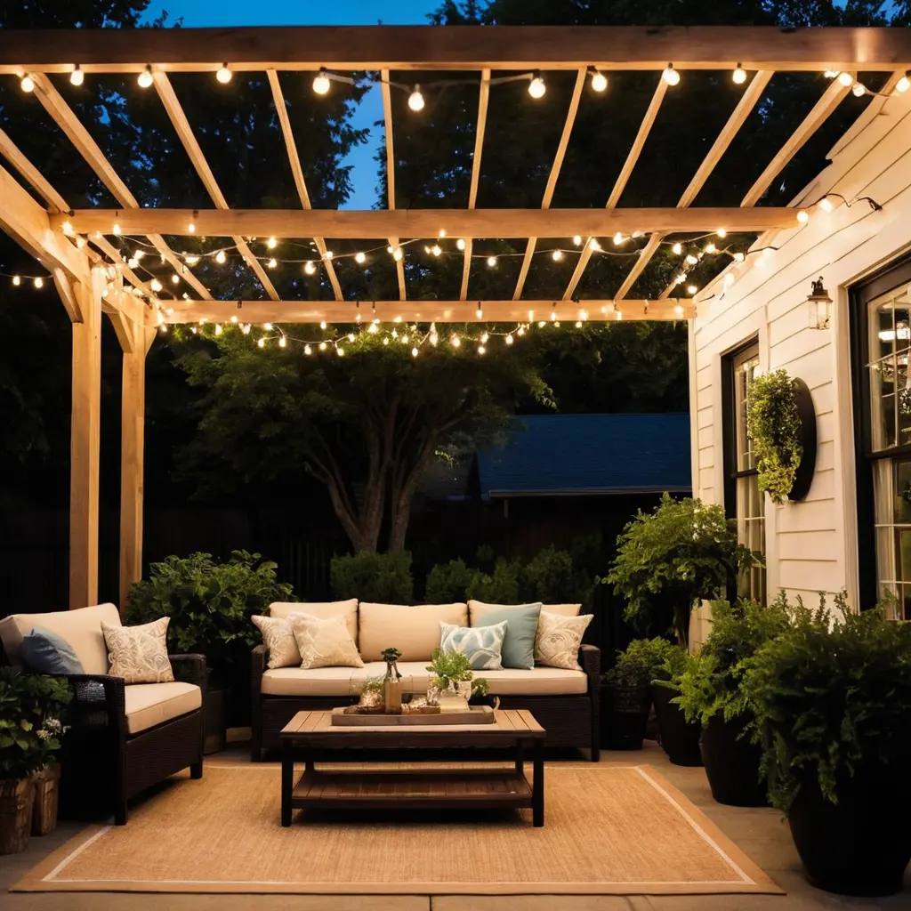 String Lights Over a Patio