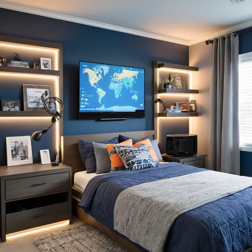 Tech-Infused Bedroom