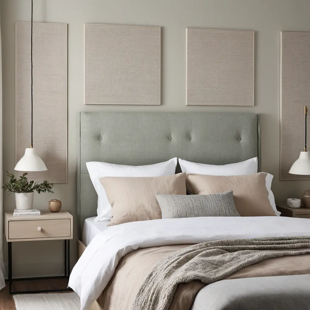 Textured Fabric Headboard Wall