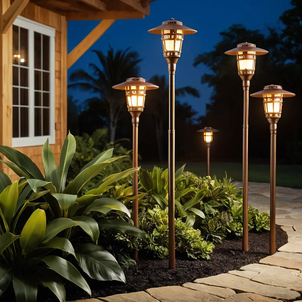 Tiki Torches with LED Lights