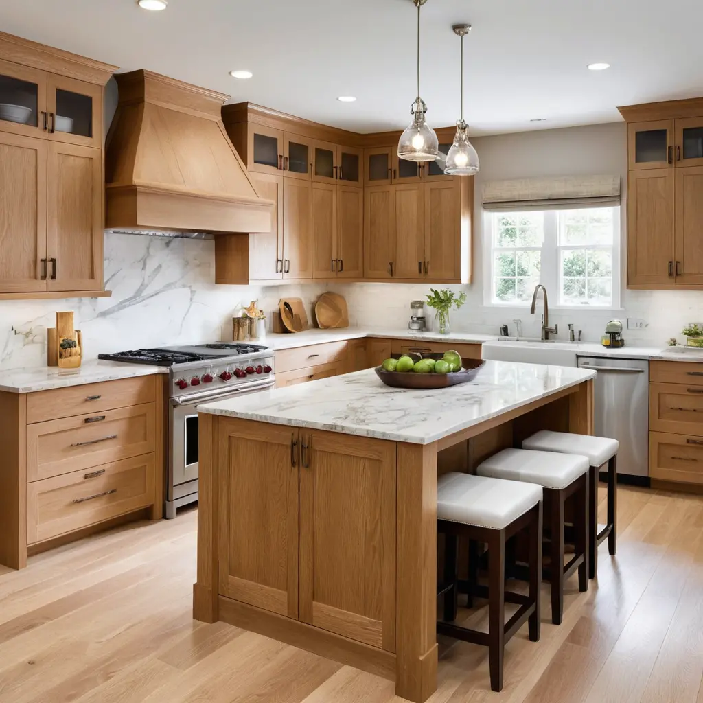 Transitional White Oak Cabinets for a Blend of Classic and Contemporary