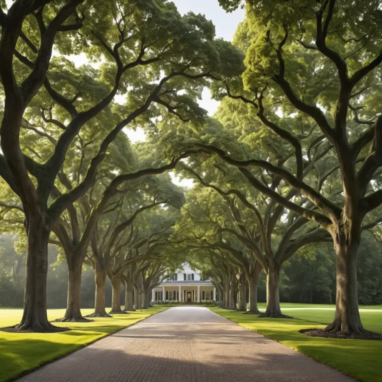 Tree-Lined Driveway for a Grand Entrance