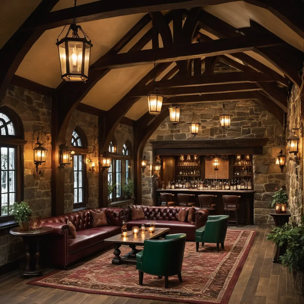 Tudor-Style Whisky Lounge