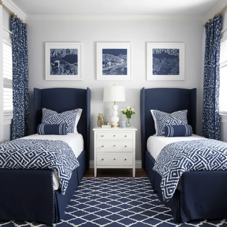 Twin Beds with Matching Headboards