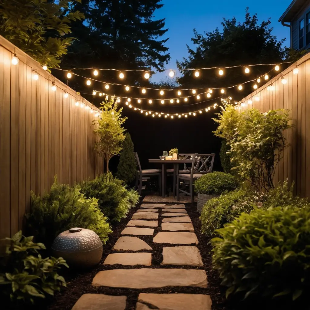 Twinkle Lights on Fences