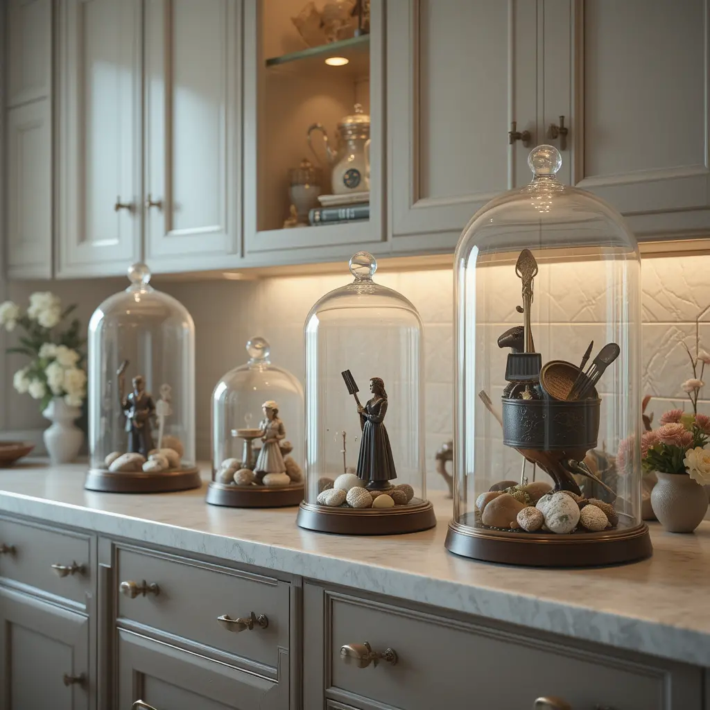 Use Glass Domes to Display Small Decorative Objects