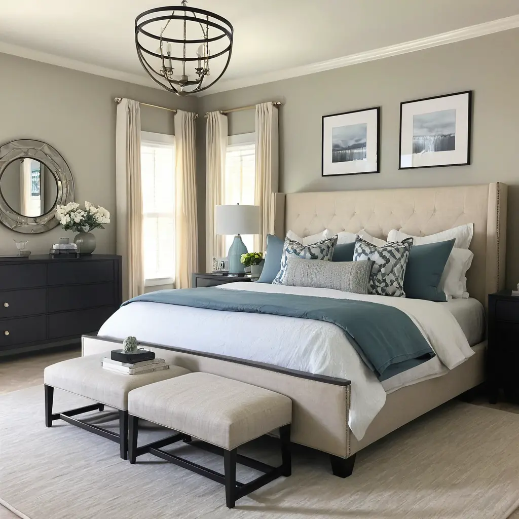 Vintage Glam Master Bedroom