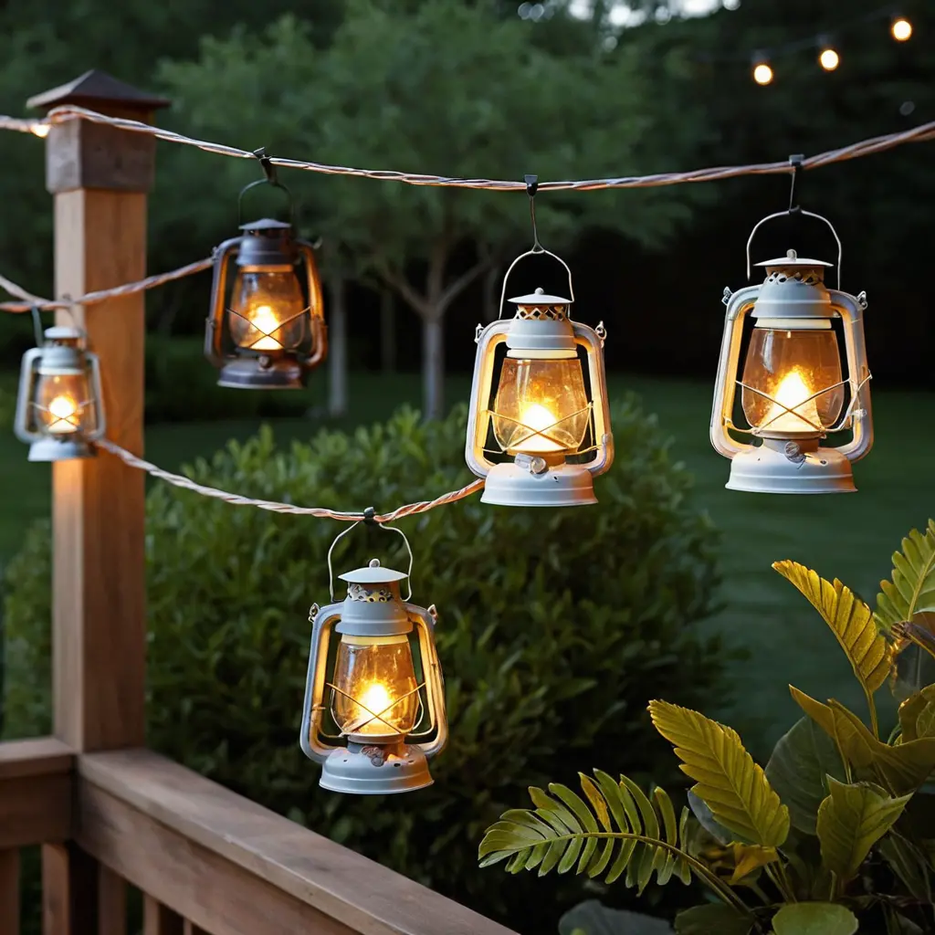 Vintage Lantern-Style String Lights