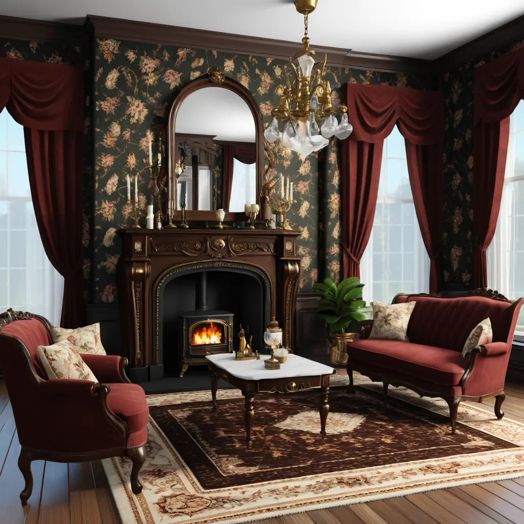 Vintage Victorian Living Room