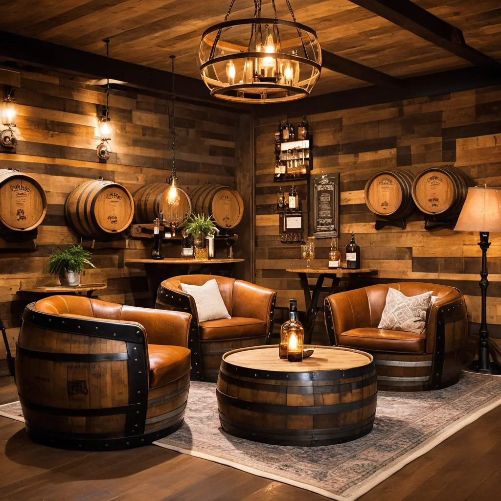 Vintage Whisky Barrel Lounge