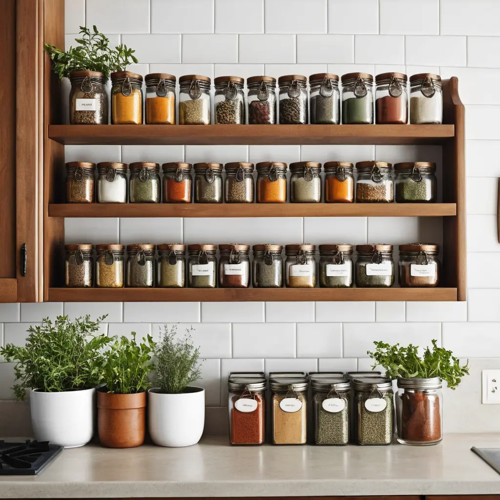 Wall-Mounted Spice Rack