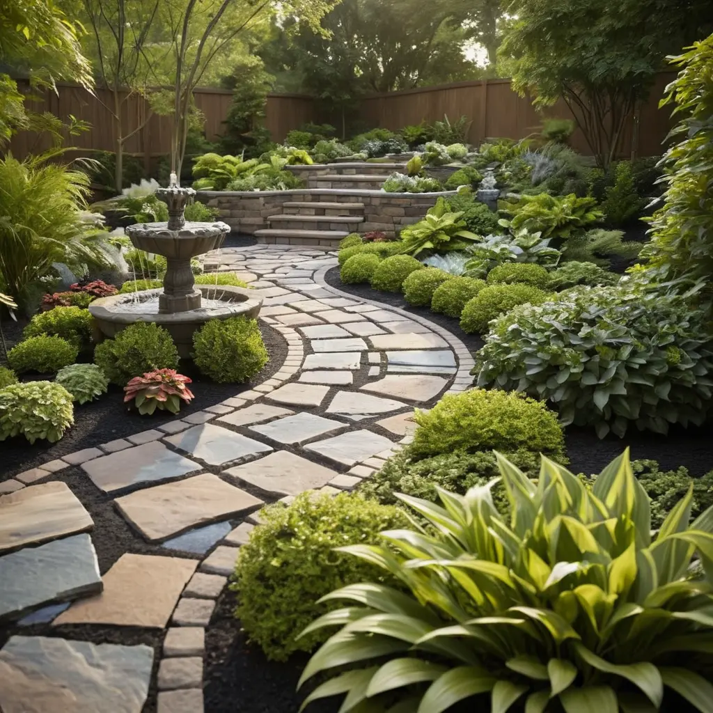 Water Feature Paver Walkway