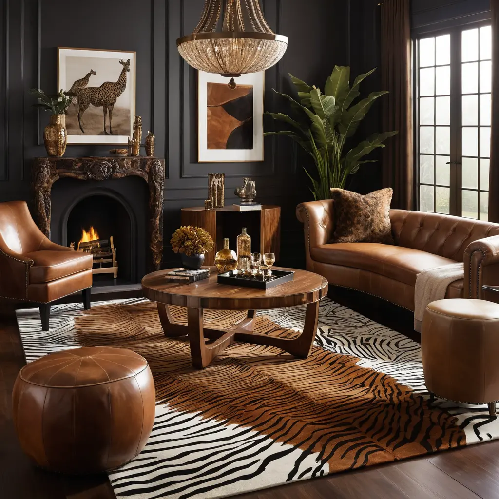 Whisky Lounge with Exotic Textures