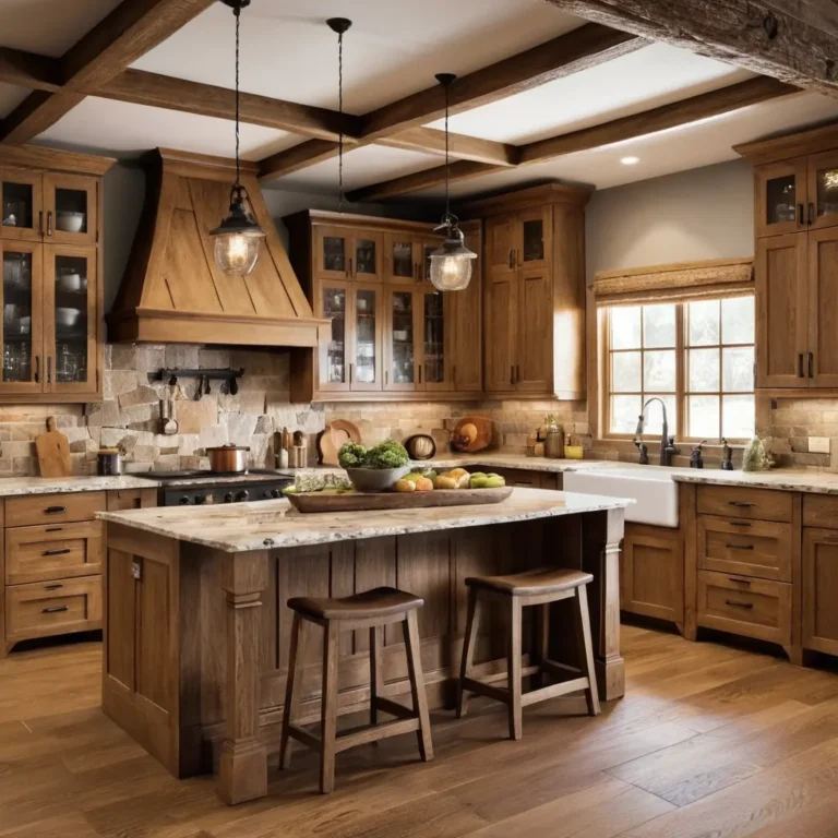 White Oak Cabinets with a Warm Rustic Finish for Cozy Comfort