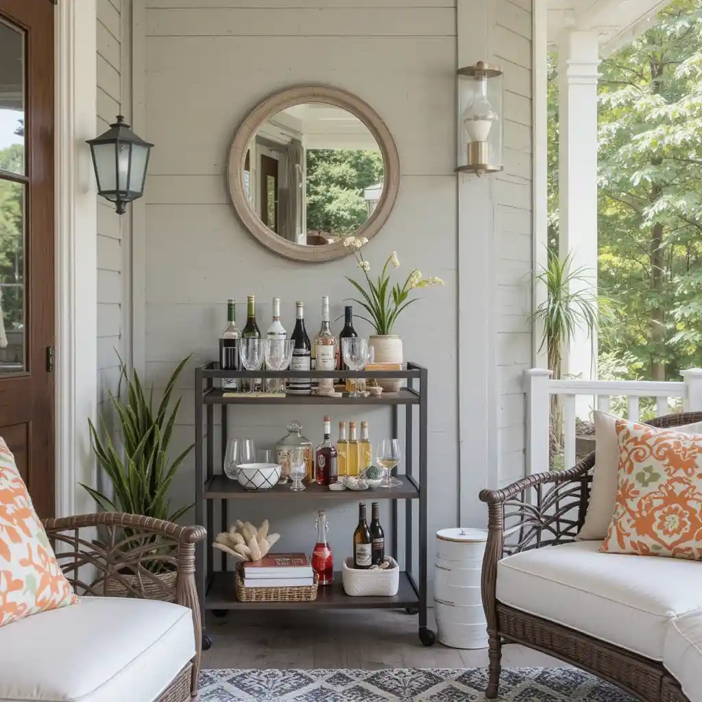 Bar Cart Entertainment Area