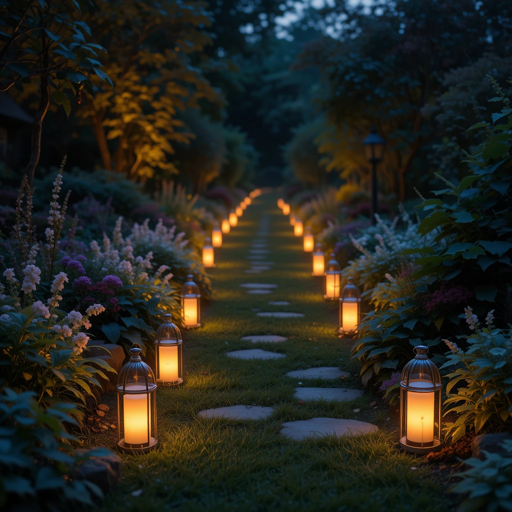 Candlelit Garden Path