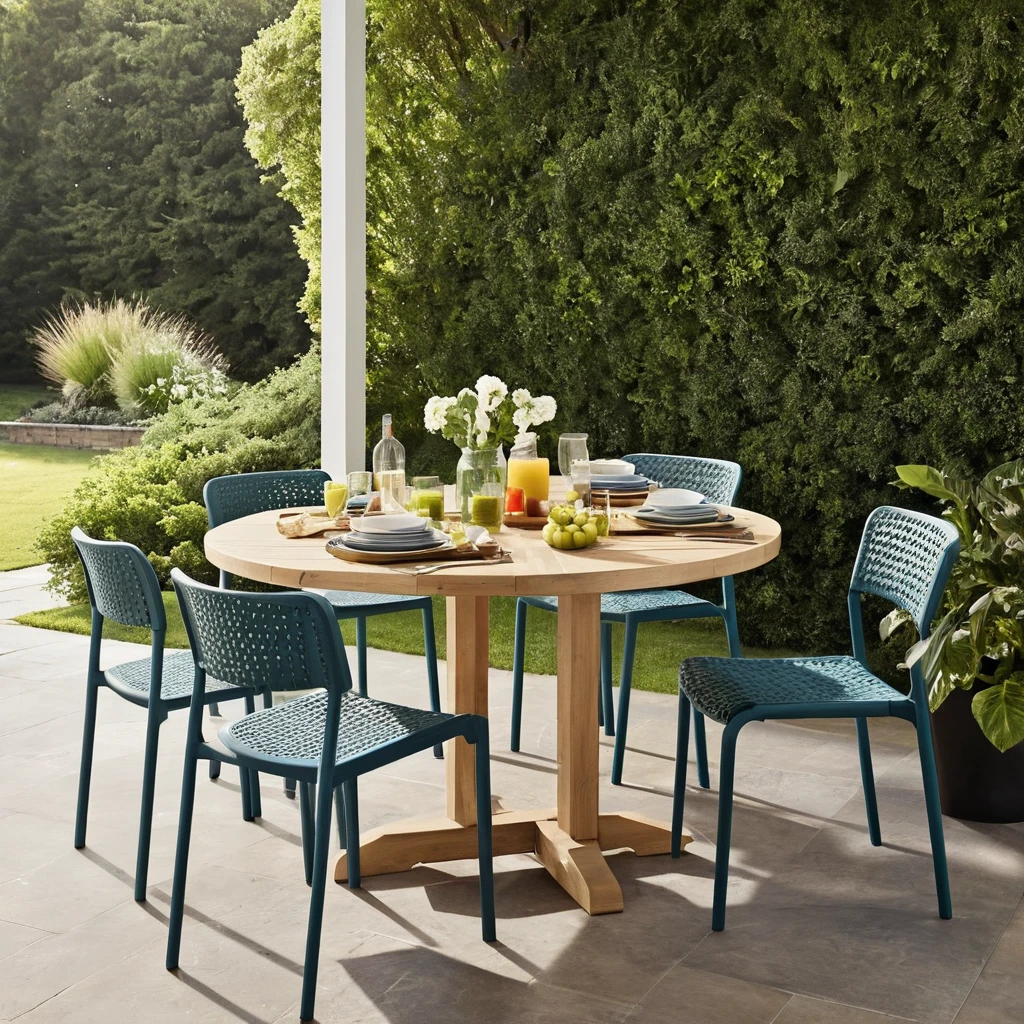 Casual Dining with Stackable Chairs