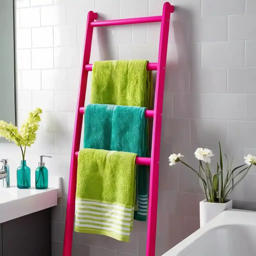 Colorful Ladder Towel Rack