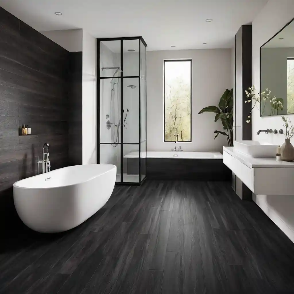 Dark Charcoal Vinyl Planks