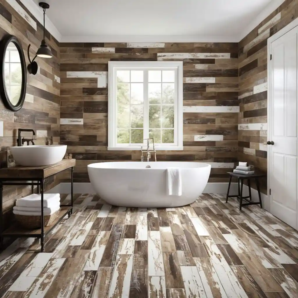 Distressed Wood Look Tiles