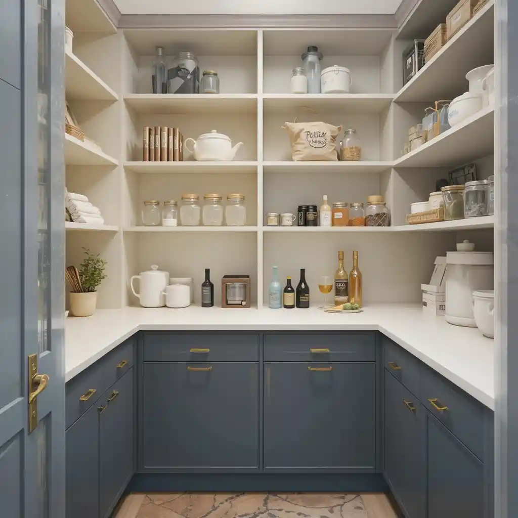 Dual-Tone Pantry Shelving