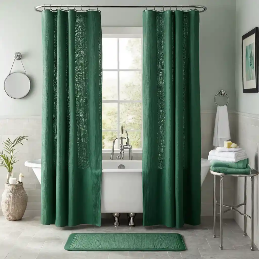 Emerald Green Shower Curtains