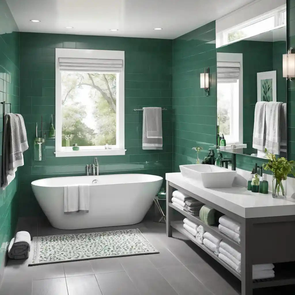 Emerald Green and Grey Accents