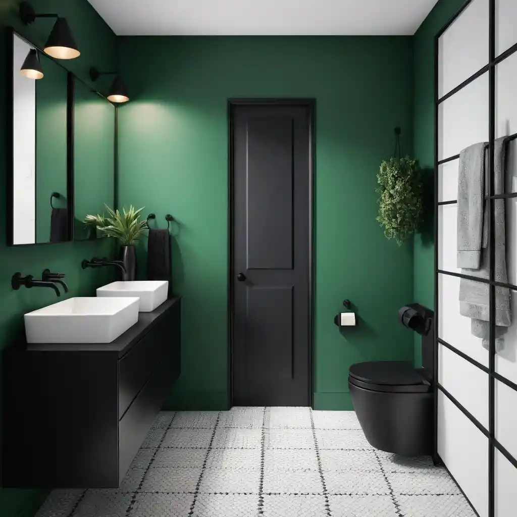 Emerald Green with Black Matte Fixtures