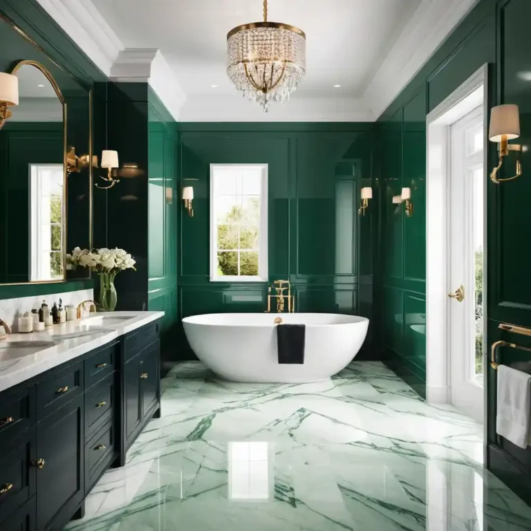 42 Elegant Emerald Green Bathroom Ideas