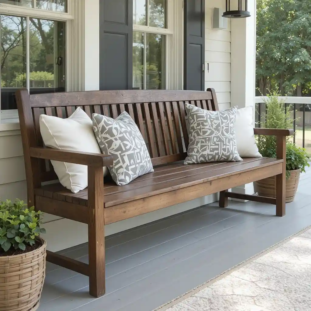 Farmhouse Porch Bench