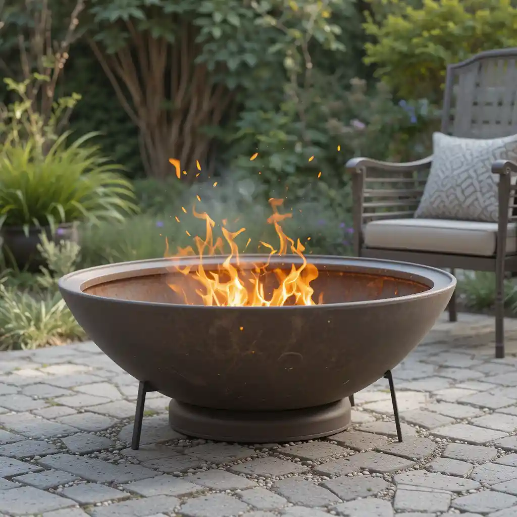 Fire Pit in a Bowl Shape