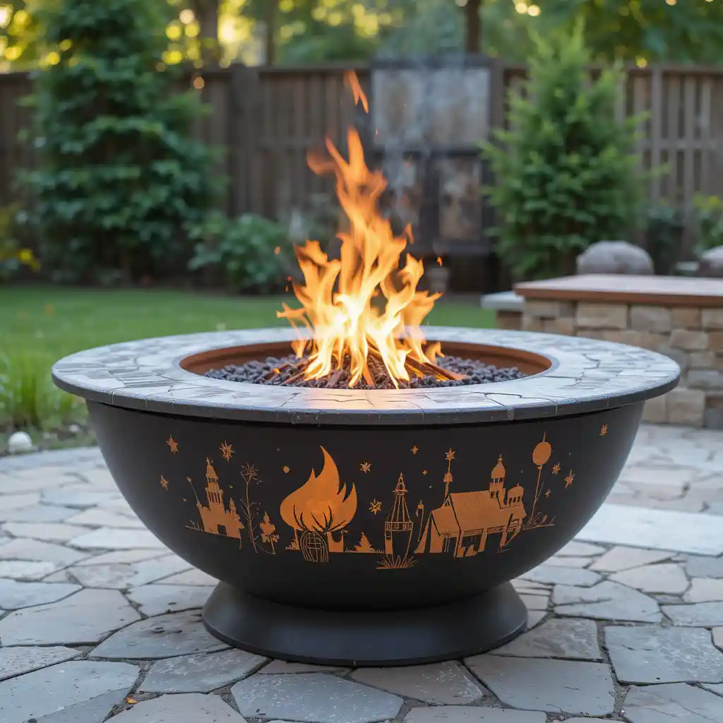 Fire Pit with Custom Art