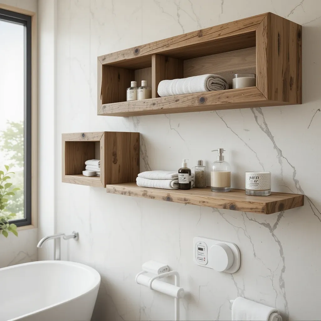 Floating Bathroom Shelves