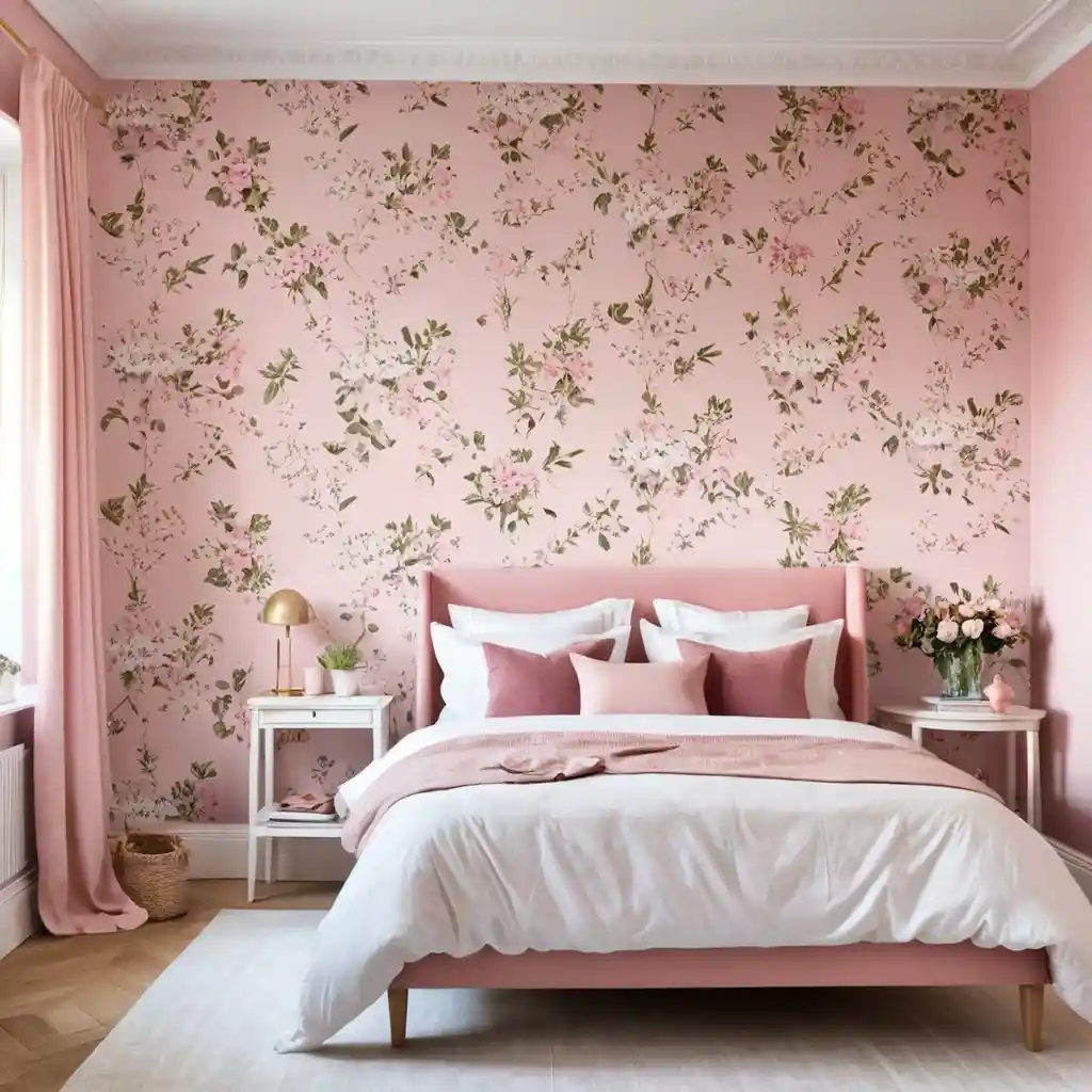 Floral Pink Wallpaper