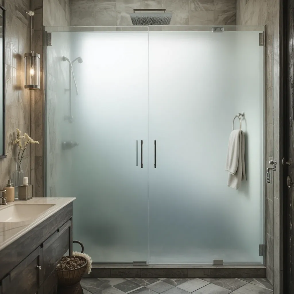 Frosted Glass Shower Enclosure