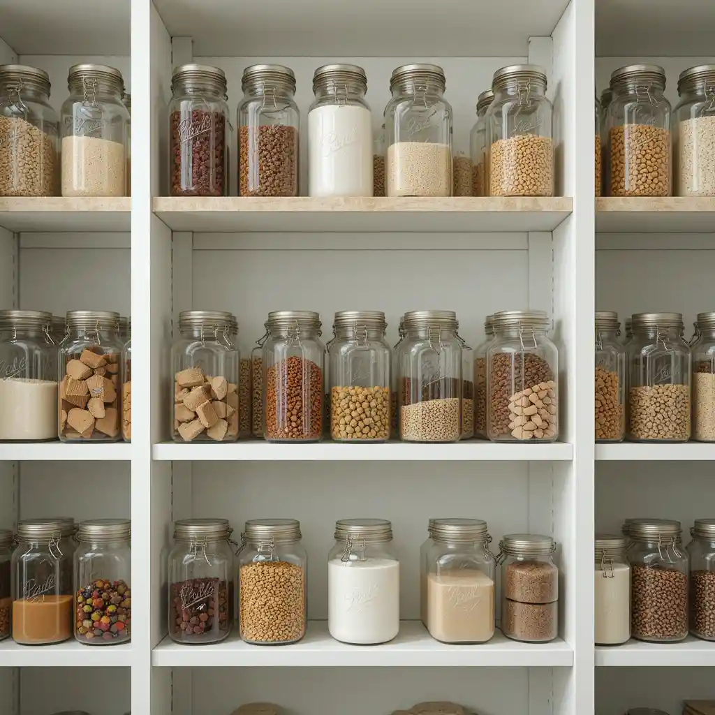 Glass Jar Display Shelves