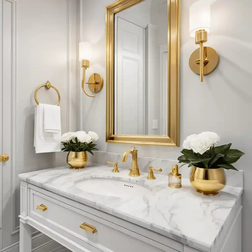 Gold and Marble Accents