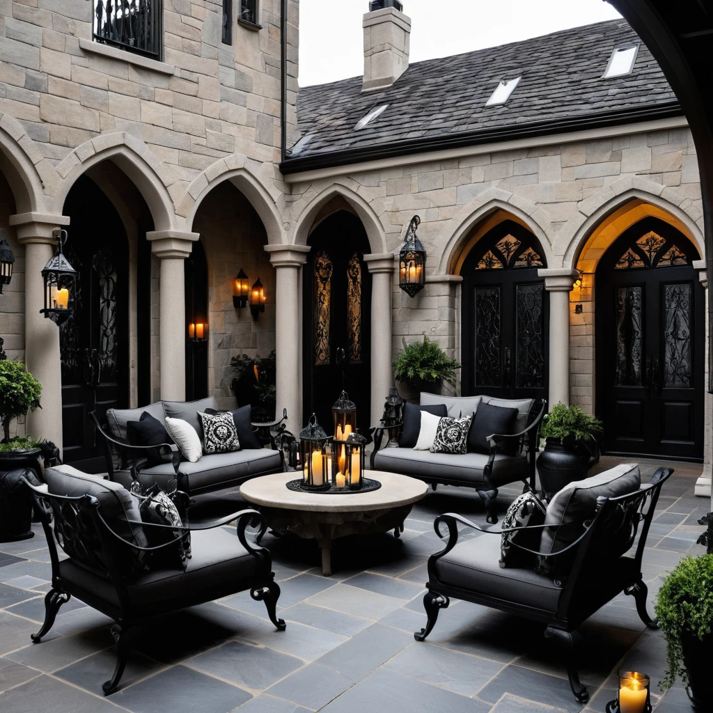 Gothic-Inspired Outdoor Patio