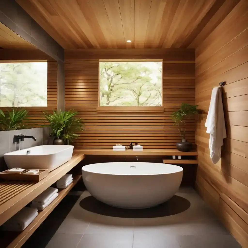 Incorporating Wooden Slats for Zen Atmosphere