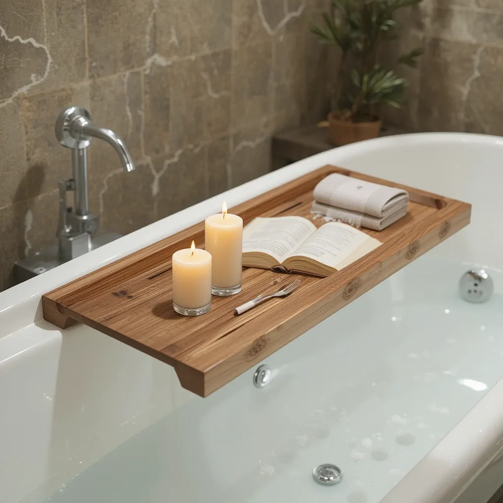 Japanese-Style Wooden Bathing Tray