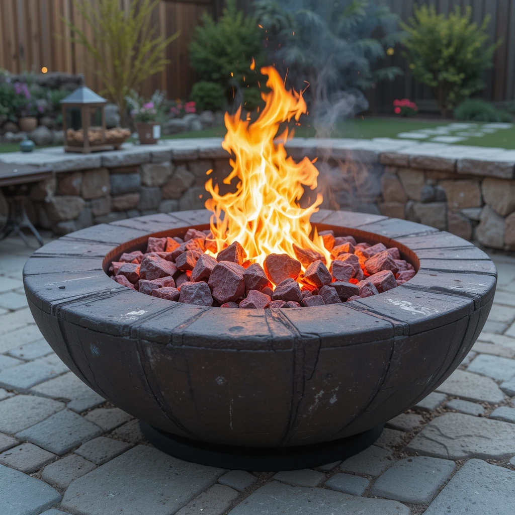 Lava Rock Fire Pit