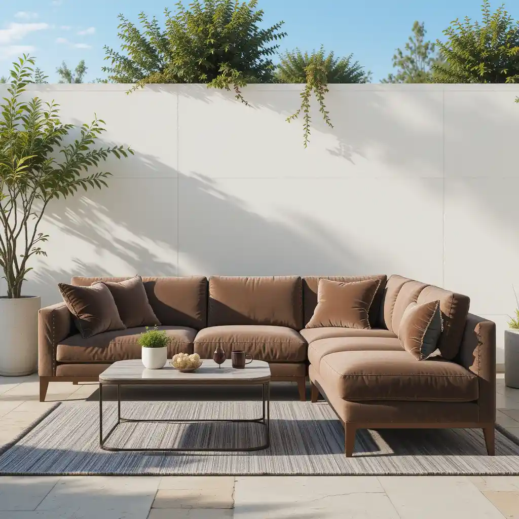 Luxury Velvet Outdoor Sofa